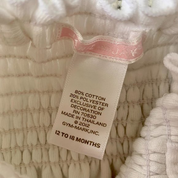 Janie and Jack White Smocked Terry Cloth Towelling Beach Dress - Picture 4 of 6